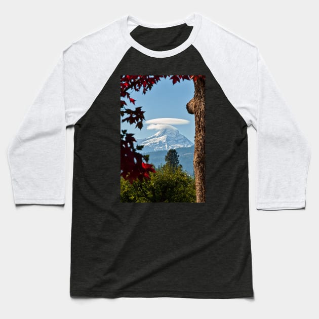 Mount Hood Close Up Baseball T-Shirt by KirtTisdale